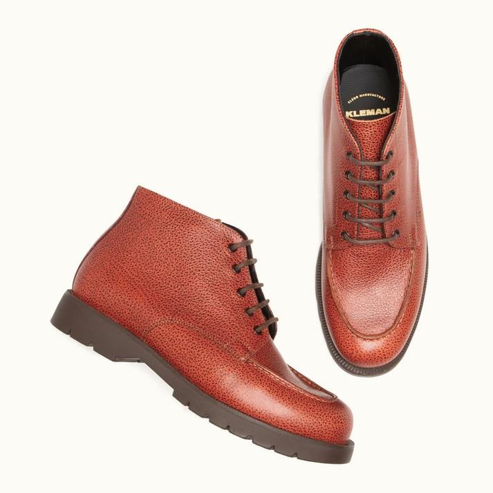 Kleman Boots Cuir Cognac Semelle Crantée