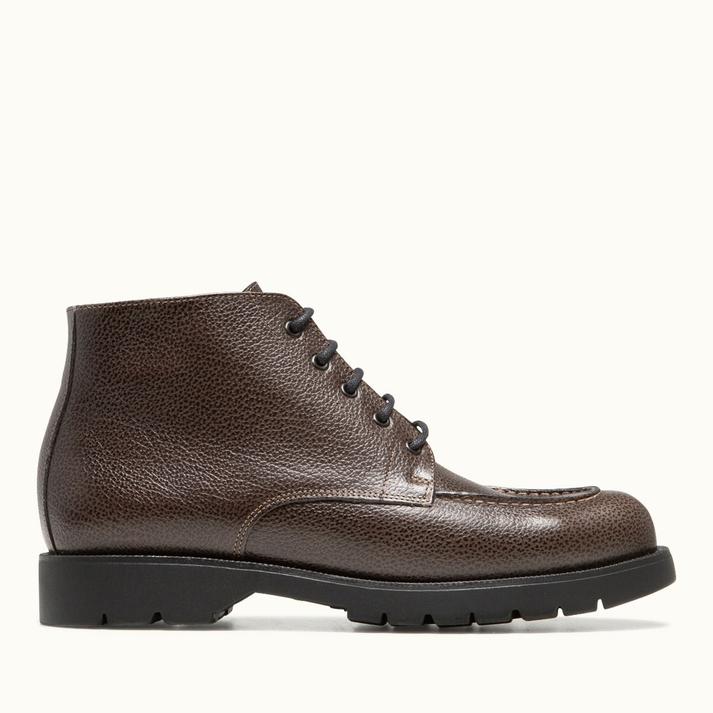 kleman Boots cuir gris semelle crantée