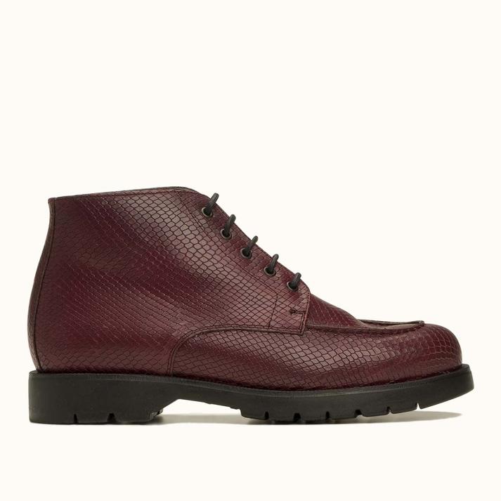 kleman Boots cuir tannage végétal bordeaux