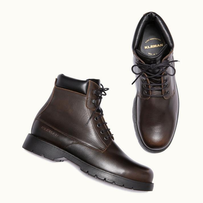 Kleman Boots Montantes Cuir Cognac