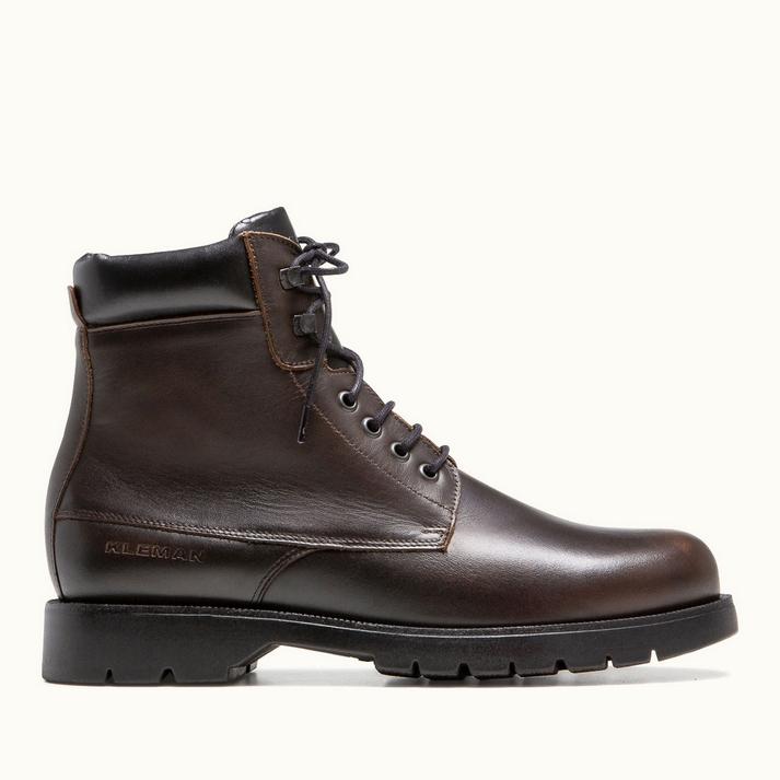 kleman Boots montantes cuir cognac