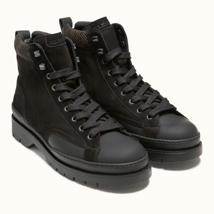 Kleman Boots Montantes Cuir Gomme Noir