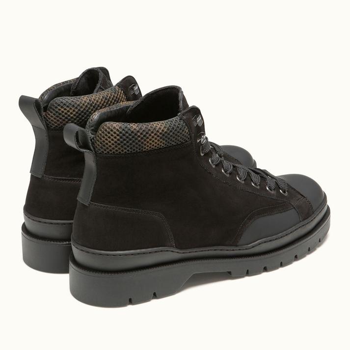 Kleman Boots Montantes Cuir Gomme Noir