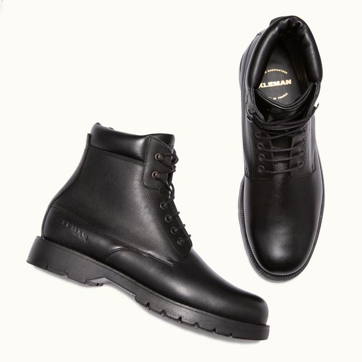 Kleman Boots Montantes Cuir Noir