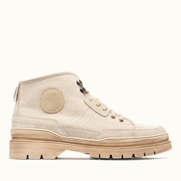 kleman Boots semelle crantée cuir beige