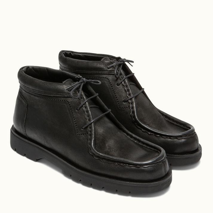 Kleman Boots Semelle Crantée Cuir Noir