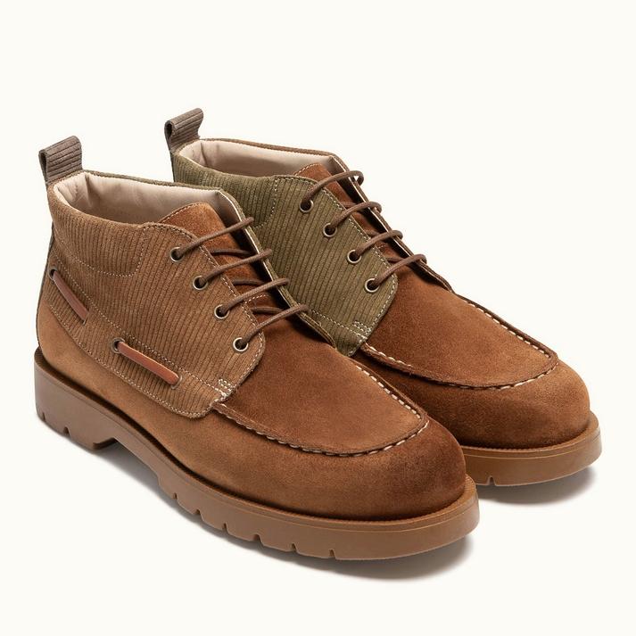 Kleman Boots Semelle Crantée Cuir Velours