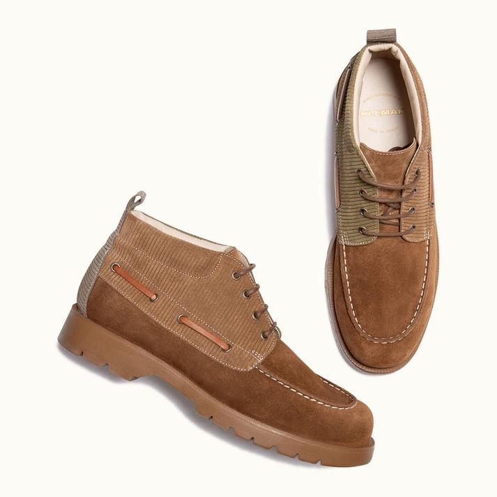 Kleman Boots Semelle Crantée Cuir Velours