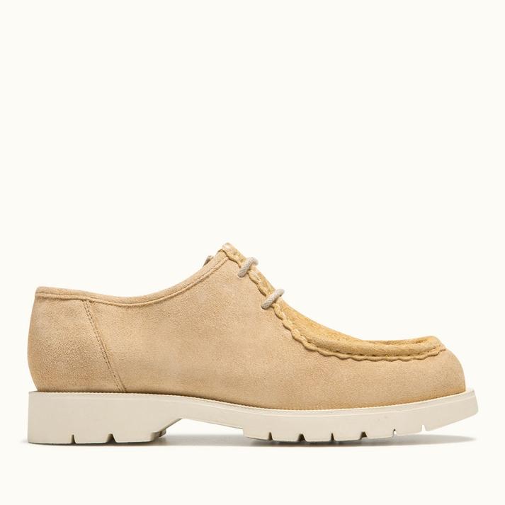 kleman Chaussures derbies crantées velours beige