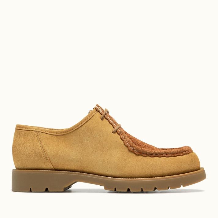 kleman Chaussures derbies crantées velours cognac