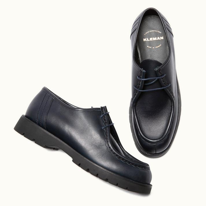Kleman Chaussures Homme Grande Taille Cuir Marine