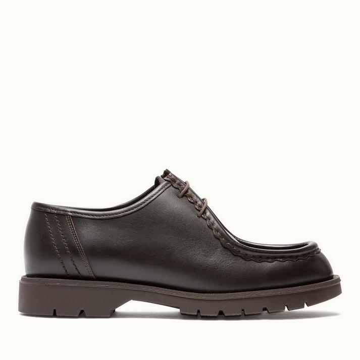 kleman Chaussures homme grande taille cuir marron