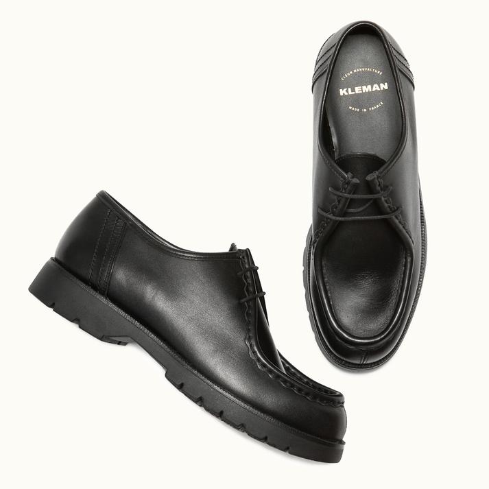 Kleman Chaussures Homme Grande Taille Cuir Noir