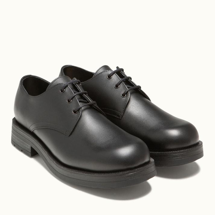 Kleman Chaussures Semelle épaisse Cuir Noir