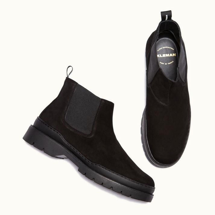 Kleman Chelsea Boots Nubuck Noir