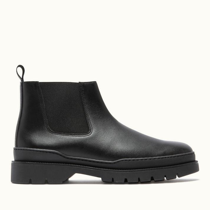 kleman Chelsea boots semelle crantée cuir noir