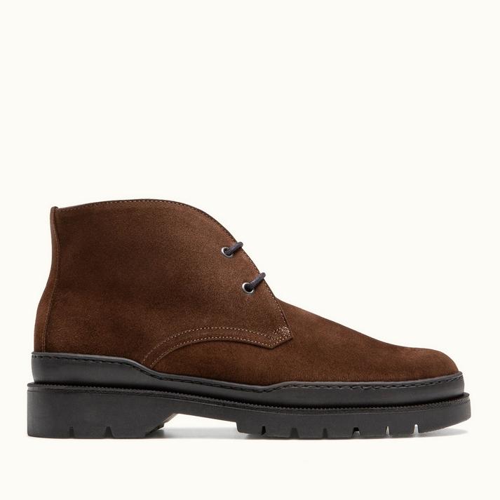 kleman Chukka boots cuir velours marron
