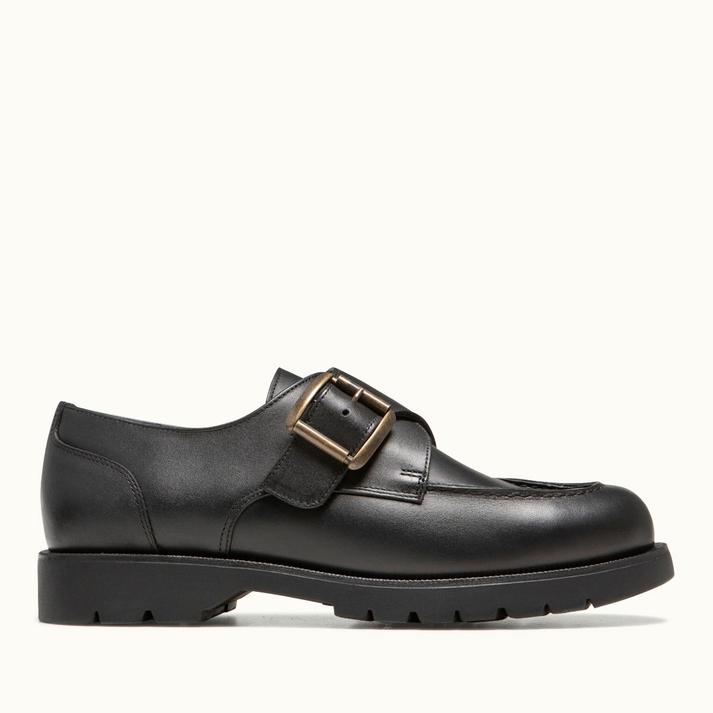kleman Derbies à boucles cuir noir