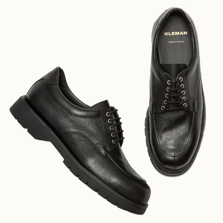 Kleman Derbies Crantées Cuir Noir