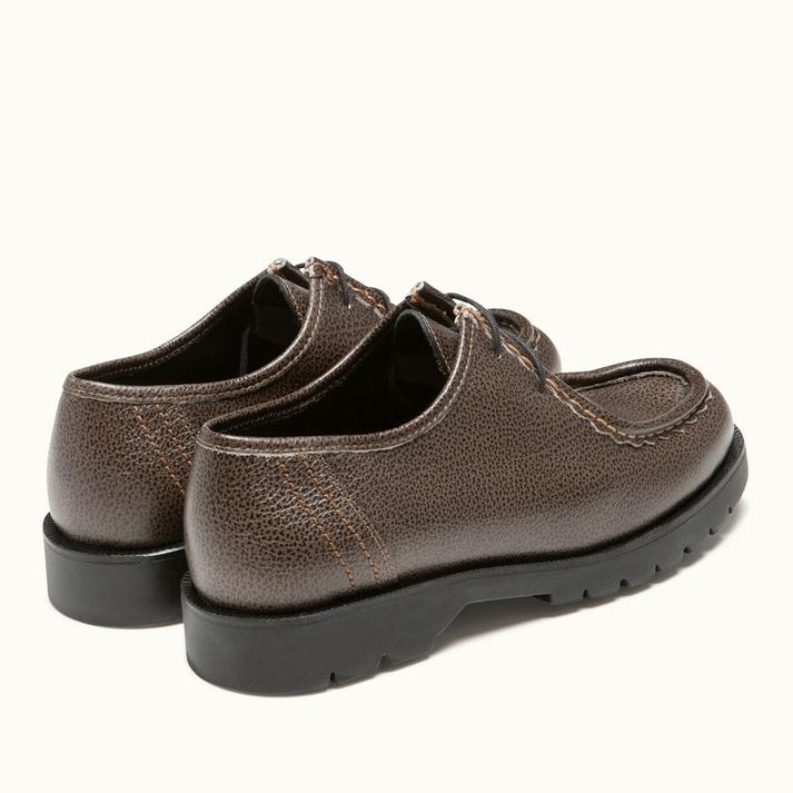 Kleman Derbies Crantées Cuir Tannage Végétal Gris