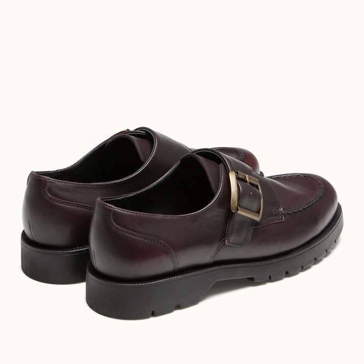 Kleman Derbies Cuir Bordeaux à Boucle