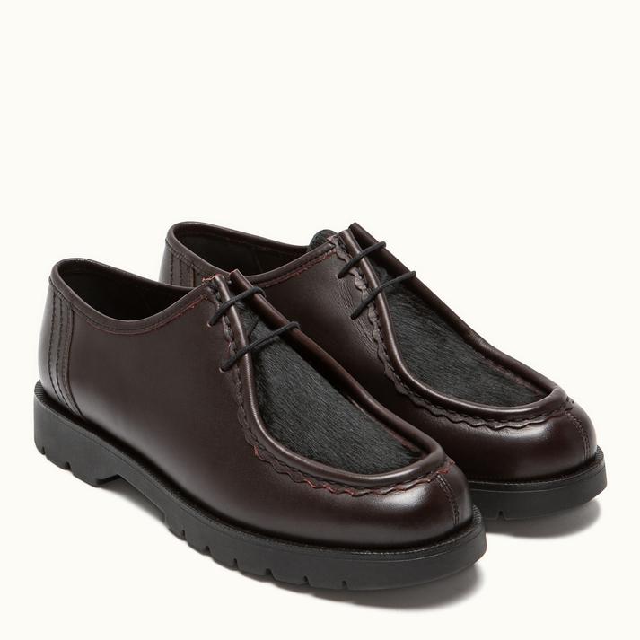 Kleman Derbies Cuir Bordeaux Grande Taille
