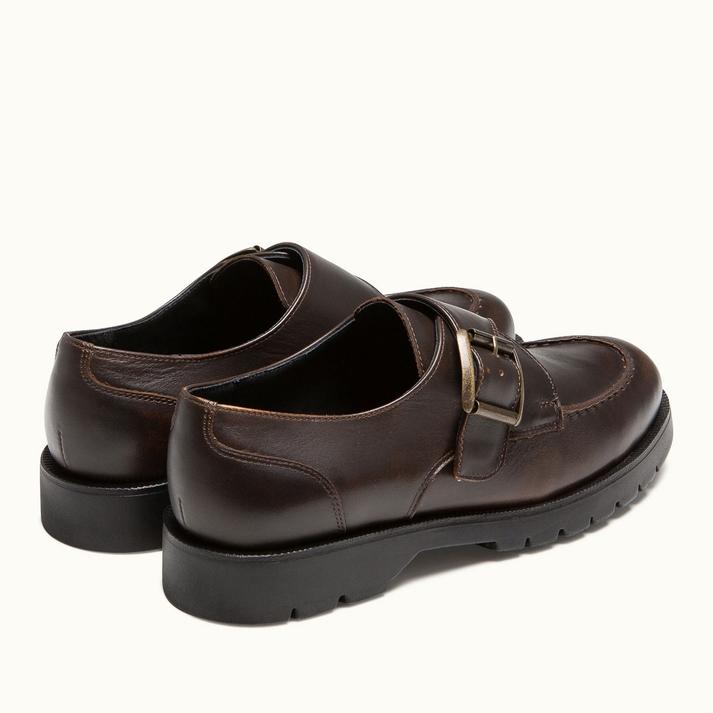 Kleman Derbies Cuir Cognac à Boucle