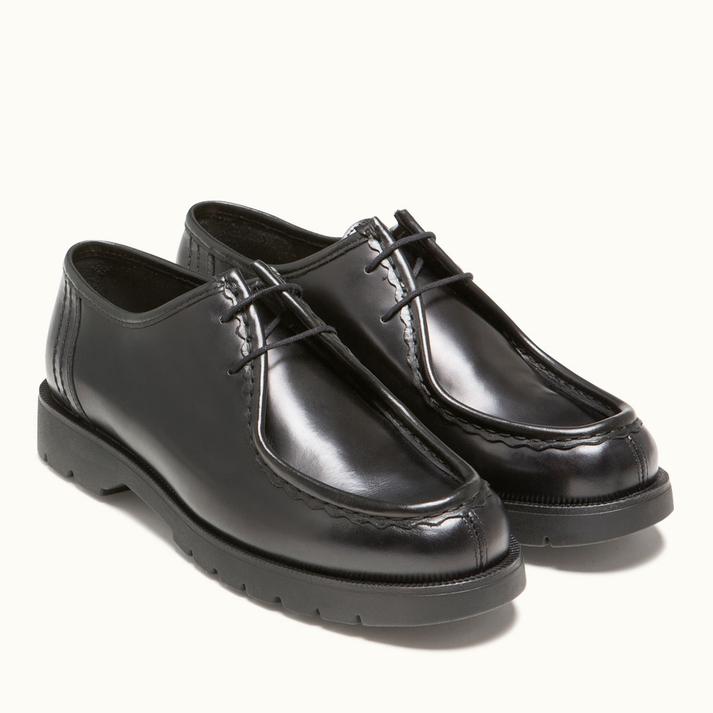 Kleman Derbies Cuir Vachette Noir Brillant