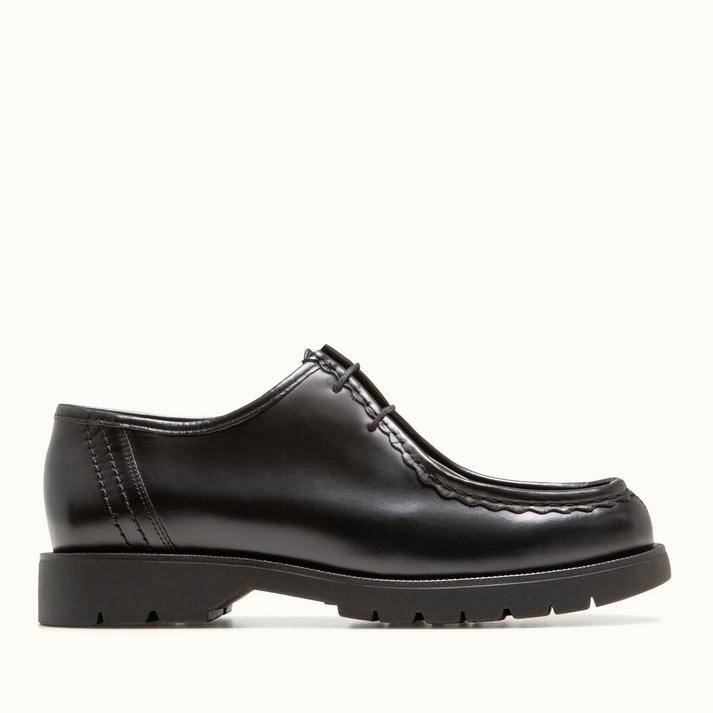 kleman Derbies cuir vachette noir brillant