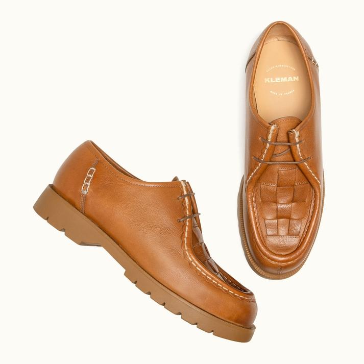 Kleman Derbies éco-responsables Cuir Cognac