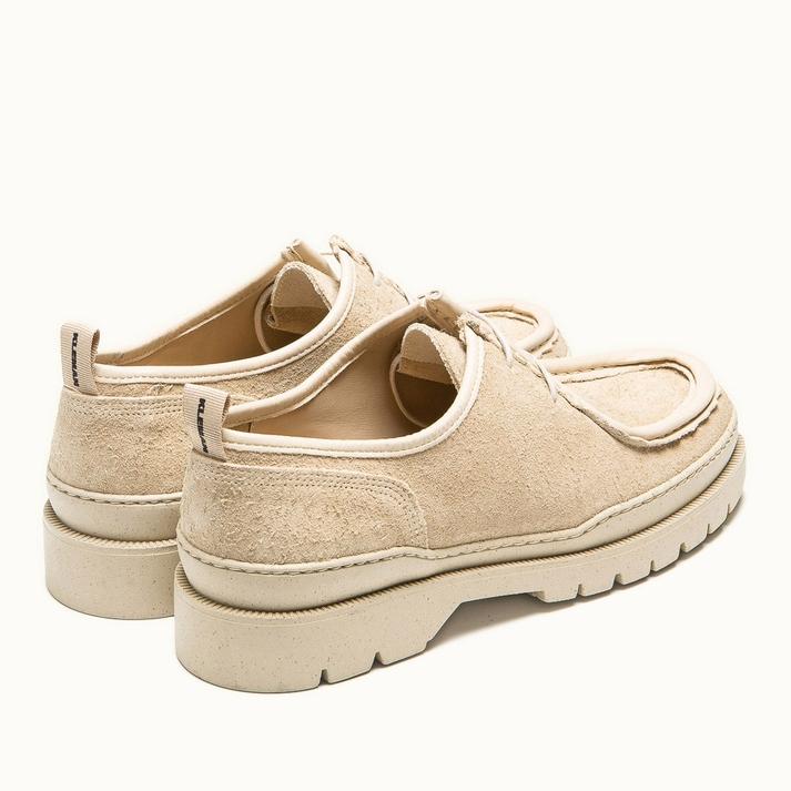 Kleman Derbies Semelle Crantée Cuir Beige
