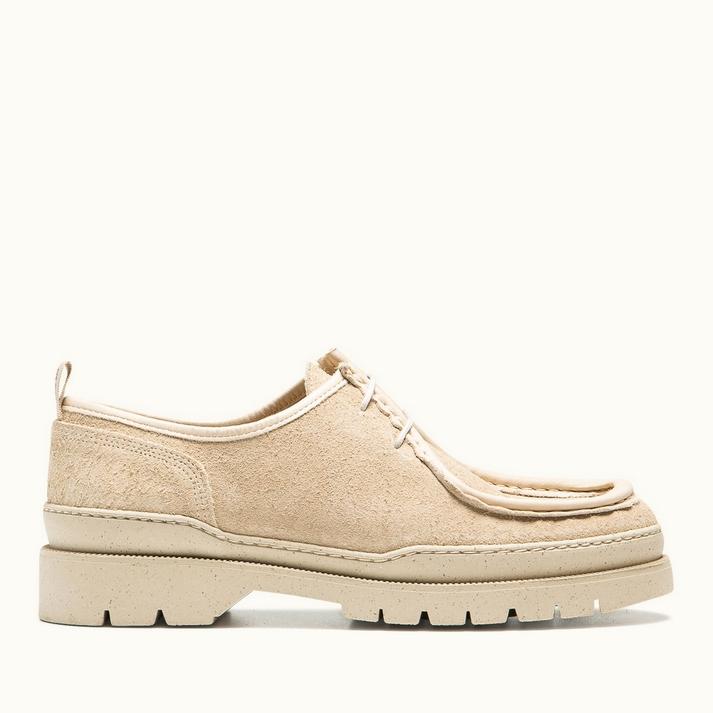 kleman Derbies semelle crantée cuir beige
