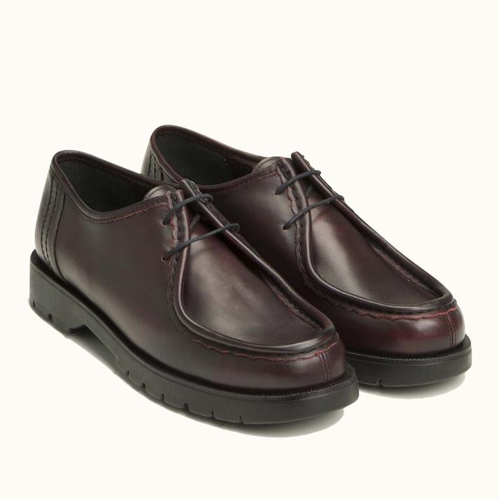Kleman Derbies Semelle Crantée Cuir Bordeaux