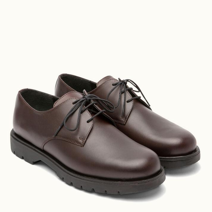 Kleman Derbies Semelle Crantée Cuir Bordeaux