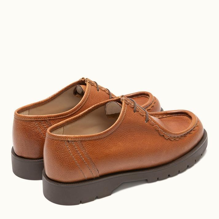 Kleman Derbies Semelle Crantée Cuir Cognac