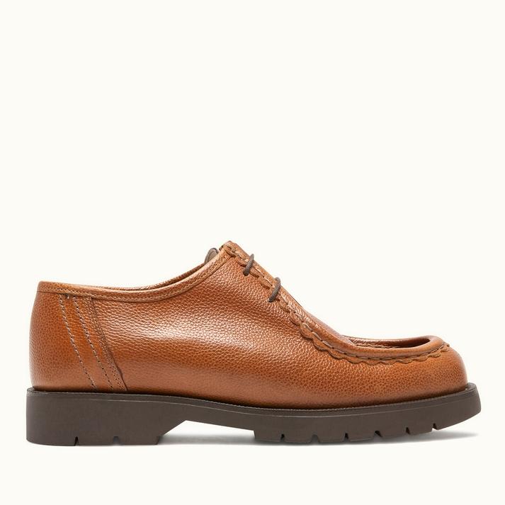kleman Derbies semelle crantée cuir cognac