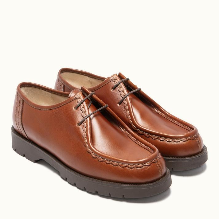 Kleman Derbies Semelle Crantée Cuir Marron
