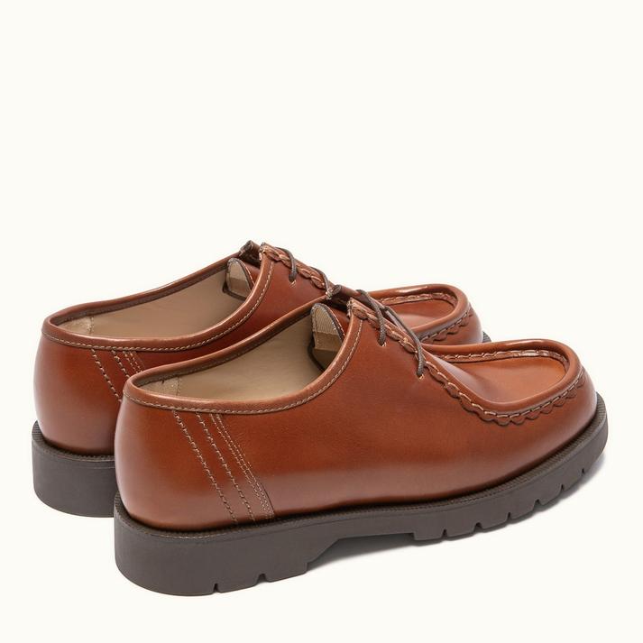 Kleman Derbies Semelle Crantée Cuir Marron