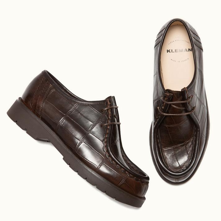 Kleman Derbies Semelle Crantée Cuir Marron