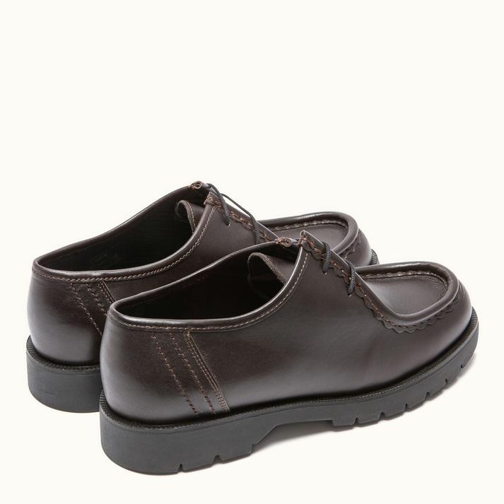 Kleman Derbies Semelle Crantée Cuir Marron-noir