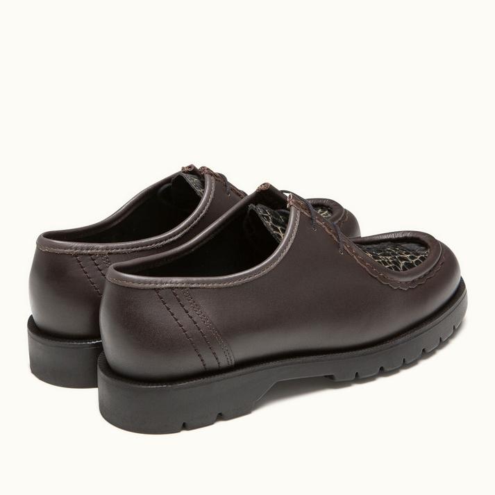 Kleman Derbies Semelle Crantée Cuir Marron Noir