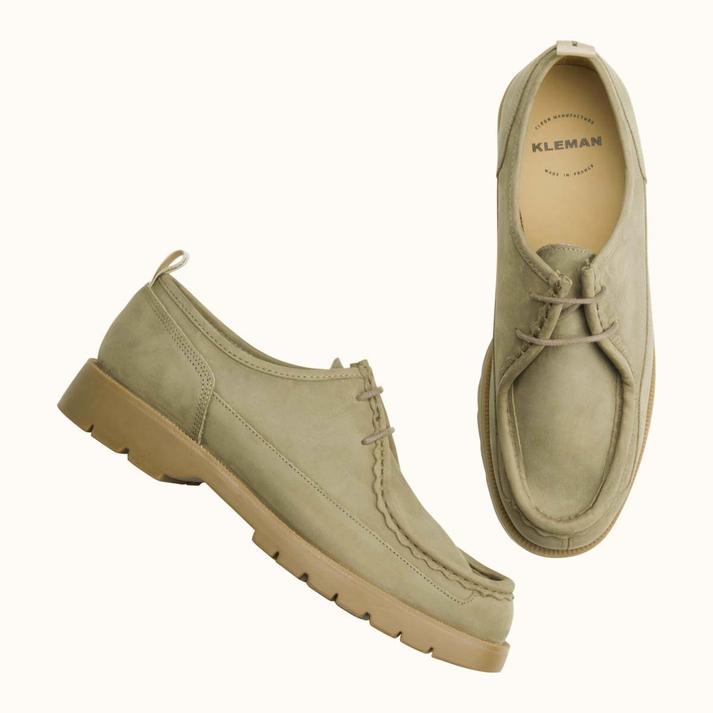 Kleman Derbies Semelle Crantée Cuir Nubuck