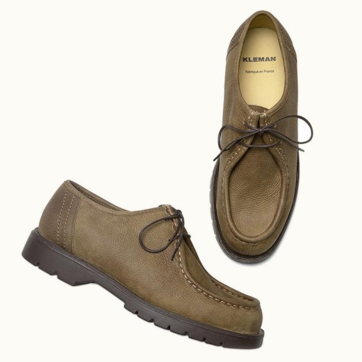 Kleman Derbies Semelle Crantée Cuir Tabac