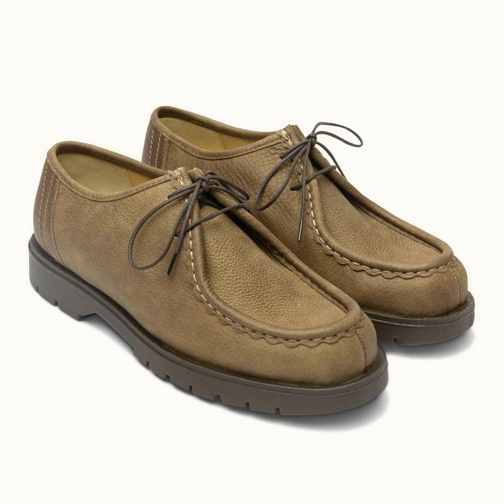 Kleman Derbies Semelle Crantée Cuir Tabac