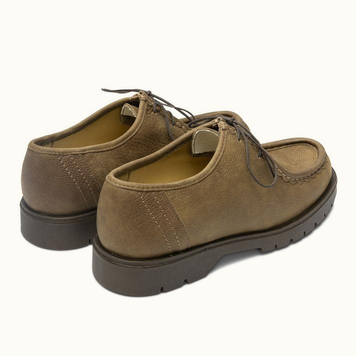 Kleman Derbies Semelle Crantée Cuir Tabac
