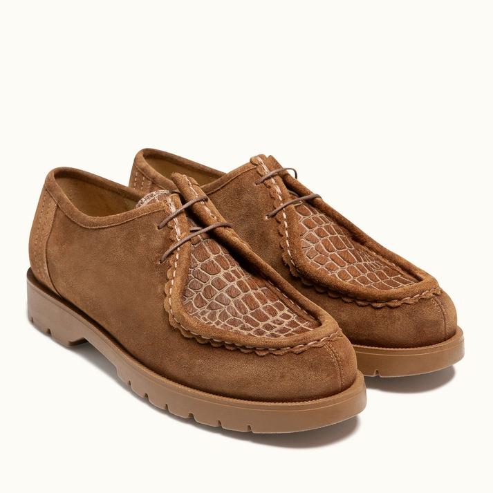 Kleman Derbies Semelle Crantée Cuir Velours