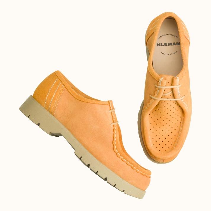 Kleman Derbies Semelle Crantée Cuir Velours