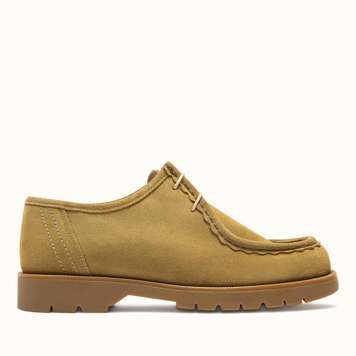 kleman Derbies semelle crantée cuir velours kaki