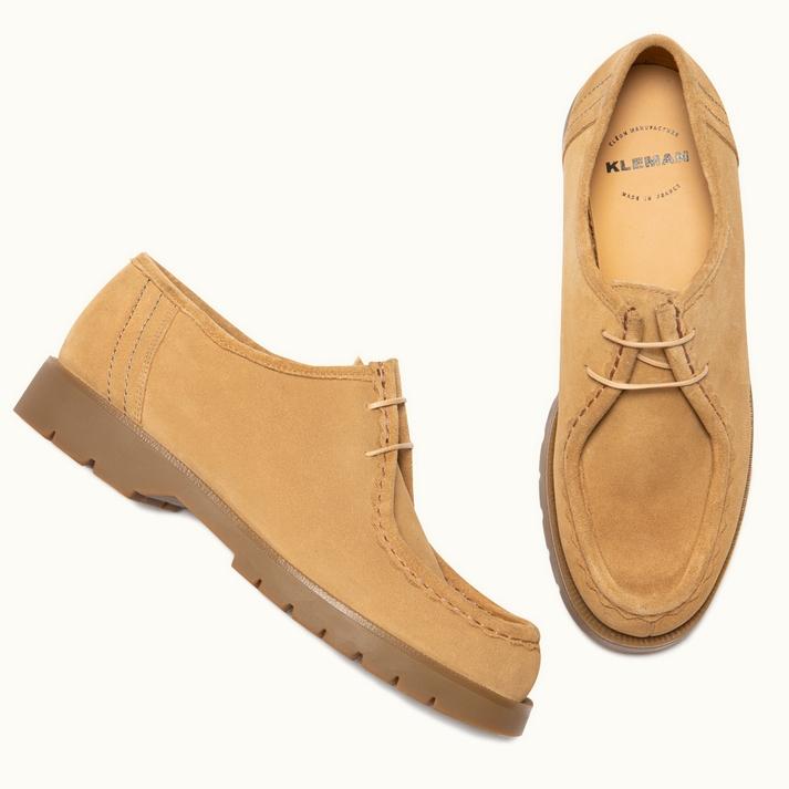 Kleman Derbies Semelle Crantée Cuir Velours Lion