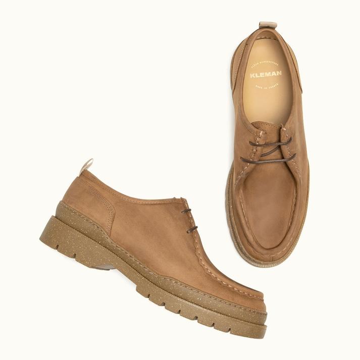 Kleman Derbies Style Workwear Cuir Cognac